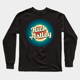 Graphic Rick Name Retro Vintage Circle Long Sleeve T-Shirt